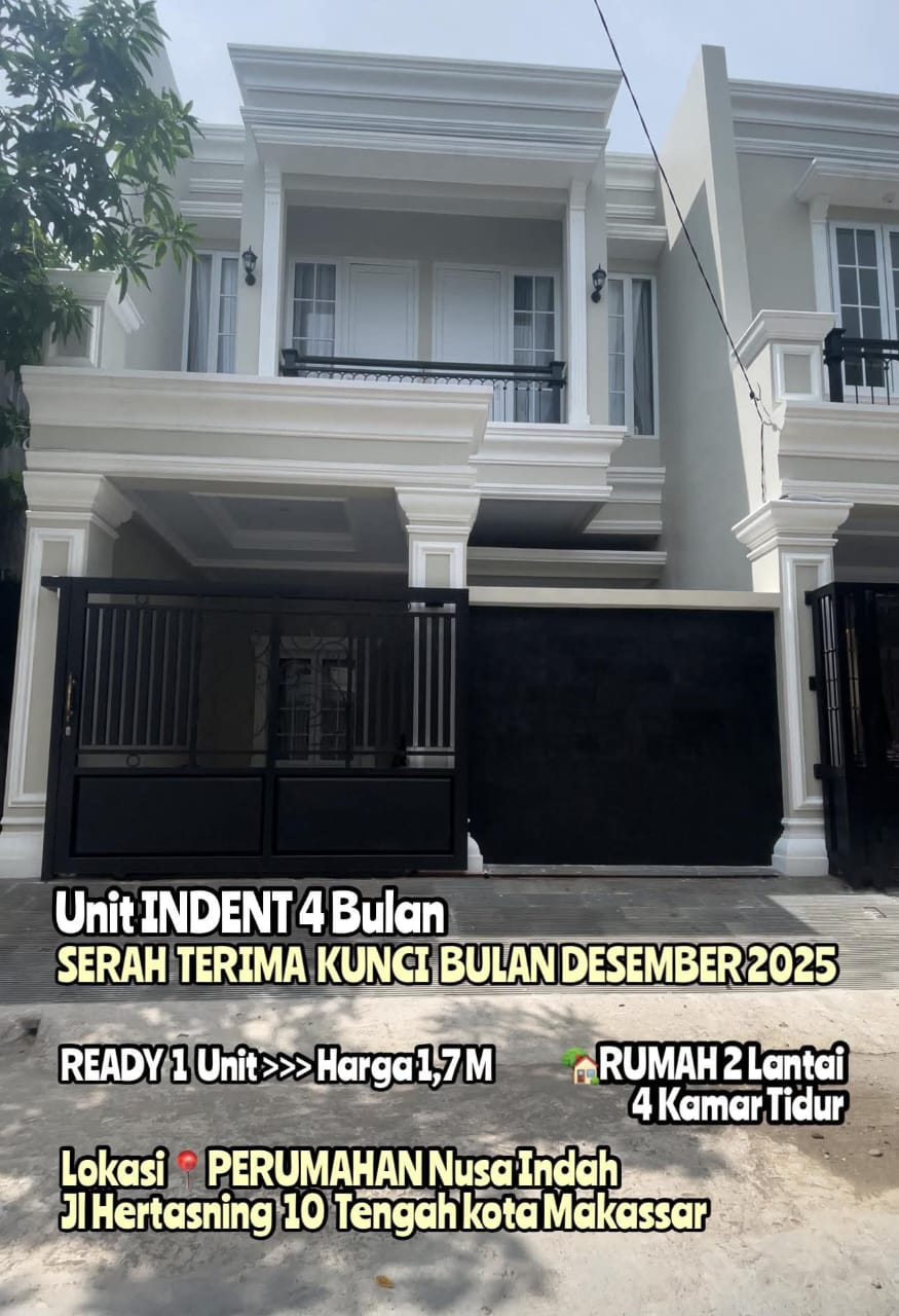 Rumah Mewah Jalan Hertasning Indent 4 Bulan
